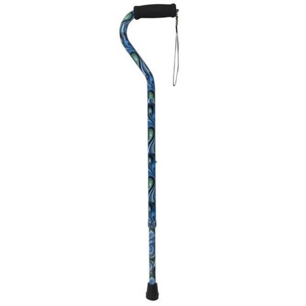 Devilbiss Healthcare Drive DeVilbiss Healthcare rtl10303sw Foam Grip Offset Handle Walking Cane; Swirl rtl10303sw